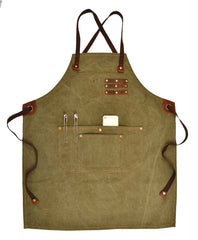 Vintage Canvas Leder Gürtel Schürze A-5792