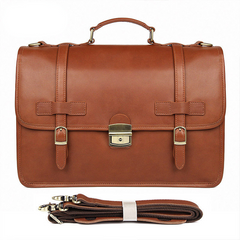 Luxury Genuine Cowhide Leather Business BriefCase
