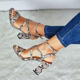 Leather Sandals With High Heels