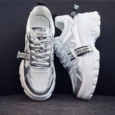 Sneakers aus echtem Leder und Mesh