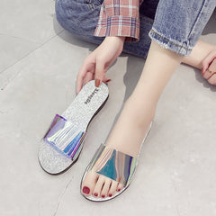 Chanclas de playa transparentes