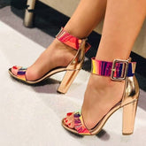 Patent Leather Sandals With High Heels