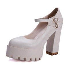 Lässige High Heels Pumps aus weichem Leder