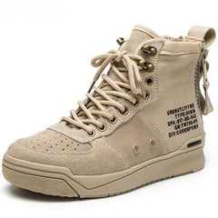 Flache Militär-Sneakers