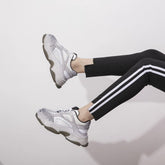 Klobige Sneakers aus echtem Leder