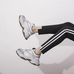 Klobige Sneakers aus echtem Leder