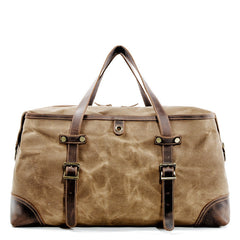 Große Vintage-Sport-/Reisetasche aus Leder-Canvas