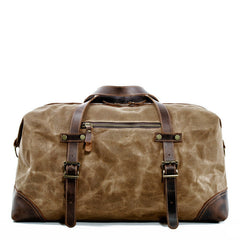 Große Vintage-Sport-/Reisetasche aus Leder-Canvas