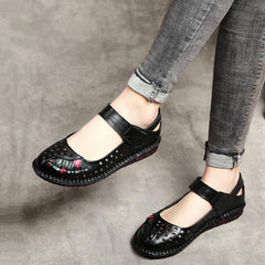 Sandalias de playa de cuero genuino