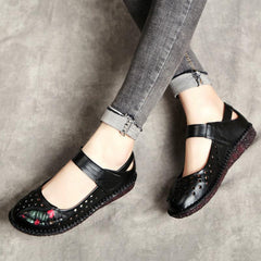 Sandalias de playa de cuero genuino