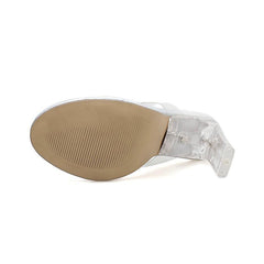 Chanclas transparentes con tacones finos