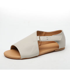 Sandalias planas informales con punta abierta