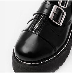 Botines de plataforma con punta redonda