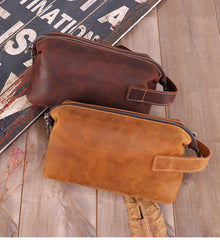 Neceser organizador de cuero multifuncional vintage