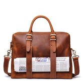 Retro Handmade Crossbody Leather BriefCase