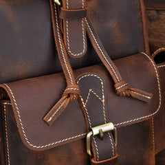 Lässiger Vintage-Rucksack aus Leder