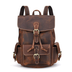 Lässiger Vintage-Rucksack aus Leder