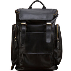 Handgemachter Reiserucksack aus Leder im Vintage-Stil mit großem Stauraum B256
