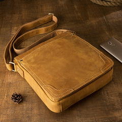 Bolso bandolera pequeño de cuero hecho a mano