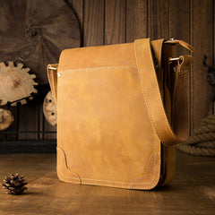 Bolso bandolera pequeño de cuero hecho a mano