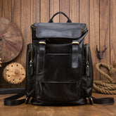 Vintage Handmade Leather Large Storage Traveling Bakpack B256