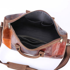 Große Vintage Sotrage Leder Reisetasche