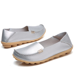 Zapatos planos casuales de cuero suave