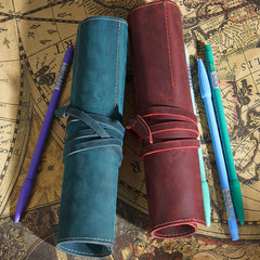 Stifteetui aus Vintage-Rindsleder