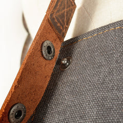 Delantal de trabajo de lona y cuero de moda duradero 6156