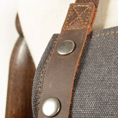 Delantal de trabajo de lona y cuero de moda duradero 6156