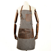 Delantal de trabajo de lona y cuero de moda duradero 6156