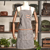 Multi Functional Durable Leather Canvas Apron 6159