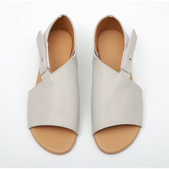 Sandalias planas informales con punta abierta