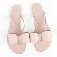 Chanclas planas con lazo de cristal para playa y exteriores