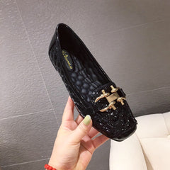 Zapatos planos vintage con punta cuadrada