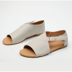 Sandalias planas informales con punta abierta