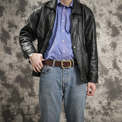 Handgefertigter Gürtel aus echtem Leder mit Messingschnalle