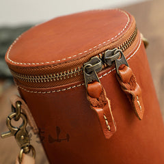 Bolso bandolera tipo cubo con personalidad para mujer, de curtido vegetal