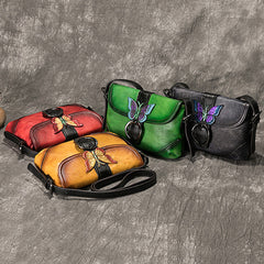 Retro Handtaschen aus pflanzlich gegerbtem Leder für Damen