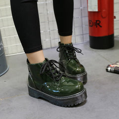 Botines de piel con plataforma