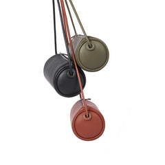 Lindo bolso bandolera de cuero pequeño y sencillo