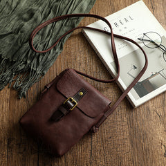 Vintage Mini-Handytasche aus pflanzlich gegerbtem Leder