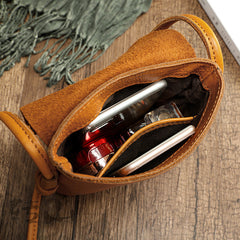 Vintage Mini-Handytasche aus pflanzlich gegerbtem Leder
