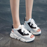 Leather Beach Sandals With Thick Sole