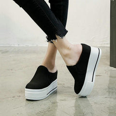 Zapatos casuales sin cordones con plataforma transpirables