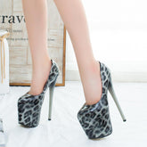 Platform Pumps With Leopard Print