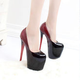 Hochzeit Leder Plateau Pumps