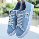 Casual Canvas Sneakers With Rubber Outsole