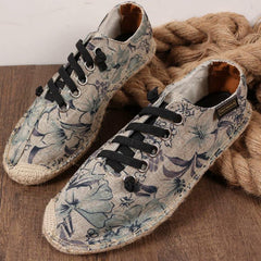 Zapatos planos de lino transpirables