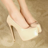 Leather Platform Pumps